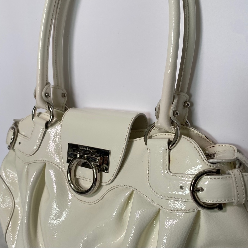 SALVATORE Ferragamo Marisa Patent Leather Handbag - Picture 3 of 16